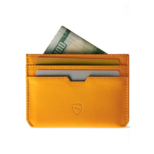 Image of Vaultskin MOORGATE Slim Card Holder - Minimalist Leather Wallet with RFID Blocking, Front Pocket Credit Card Case for Men & Women
