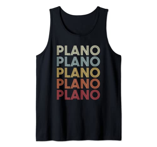 Plano Texas Plano TX Retro Vintage Text Tank Top