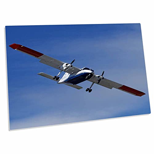 3dRose Light Tourist Plane Landing Desk Pad miniatura 1