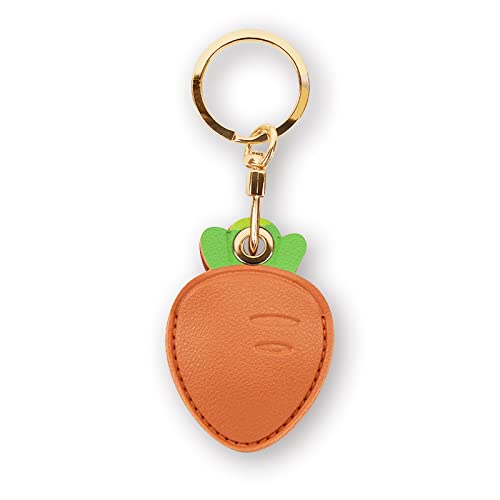 Image of Leather Keychain Case Holder Compatible with Apple AirTag, GPS Airtag Keychain Finder Tracker with Key Ring, Anti-Scratch Protective Air Tag Cover | Leather