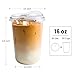 Jycnolm Round Bottom Clear Plastic Cups with Sip Lids, 50 Sets, 16 Oz Disposable Iced Coffee Cups with Strawless Lids To Go Cold Drink Cups for Smoothies, Juices, Party Catering
