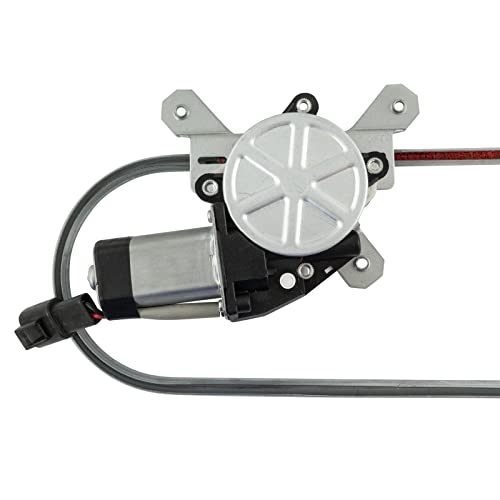 Image of TRQ Front Driver Side Power Window Motor and Regulator Assembly Power One Touch Compatible with 06-15 Kenworth T800 with Daylight Doors 06-19 W900 Daylight Doors 14-18 T680