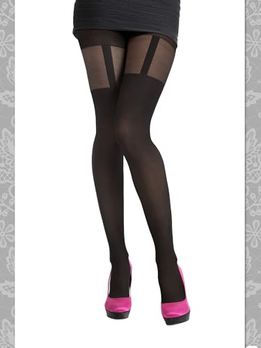 6 Pairs Women Faux Thigh High Tights Mock Suspender Pantyhose Goth over Knee Stockings Fishnets for Halloween2