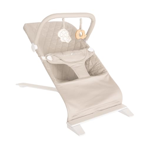 Image of Alpine Organic Deluxe Portable Bouncer | Infant | 0 - 6 Months | Organic Sesame