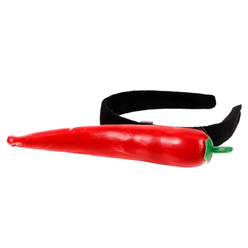 STOBOK 可愛いシミュレーション唐辛子ヘアフープ レディースフェスティバル用ユニークヘッドアクセサリー 快適で滑らかな装着感 楽しいパ