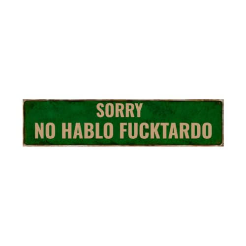 Funny Aluminum Tin Sign Vintage Rustic Wall Decor 16x4 Inch Green - image 1