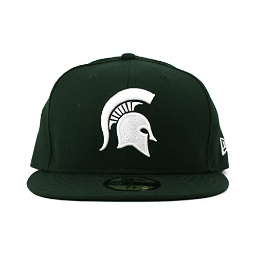 [�j���[�G��] 59FIFTY �~�V�K���X�e�C�g �X�p���^���Y �yNCAA TEAM-BASIC FITTED CAP�z MICHIGAN STATE SPARTANS 5950 �X�q �O���[�� (7-1/4(��57.7cm)) [���s�A���i]