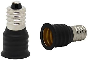 5 Pcs E10 to E12 Lampholder Bulb Base Socket Adapter Converter Black (E10 to E12)
