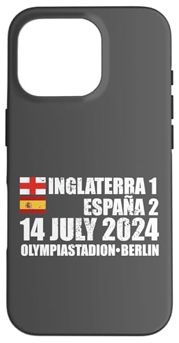 Euro Fútbol Inglaterra 1 España 2 Ganadores Final 2024 Carcasa para iPhone 16 Pro