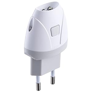 Electraline 58303 Torcia d’Emergenza Automatica con Funzione Luce di Cortesia, LED, Bianco