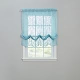 BrylaneHome Vintage Lace Balloon Shade - Blue