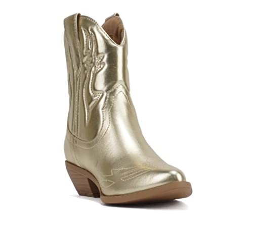 Image of Soda Women Cowgirl Cowboy Western Stitched Ankle Boots Pointed Toe Short Booties Rigging-S (Wide Fit Available)