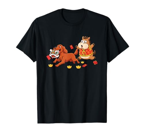 Chinese Horse Irish Setter Niños Hombres Mujeres Feliz Año Nuevo Camiseta