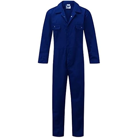 Fort - Workforce Coverall - Medium - Royal Blue Coveralls - 210gsm - Studded Pockets - Comfortable Work Suit - Durable Mens Overalls - Work Overalls for Men Cover