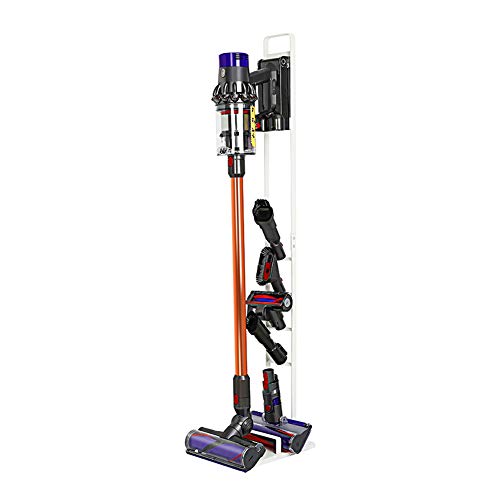 Buwico Stable Metal Storage Stand Docking Station Organizer Holder for Dyson Handheld V11 V10 V8 V7 V6 DC30 DC31 DC34 DC35 DC58 DC59 DC62 DC74 Cordless Vacuum Cleaners,White