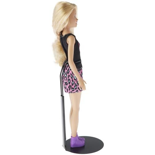 Image of Plymor DSP-5125B Black Adjustable Doll Stand, fits 10, 11, and 12 inch Slim Waist Dolls, Waist is 1.125 inch - 1.5 inch wide, 3.25 inch - 4 inch around, Pack of 12