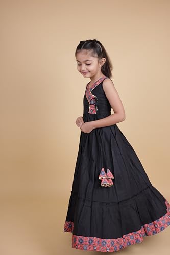 Image of Tasas Girls Floral Anarkali Kurta|Ethnic Wear for Girls|Traditional Girls Ethnic Wear|