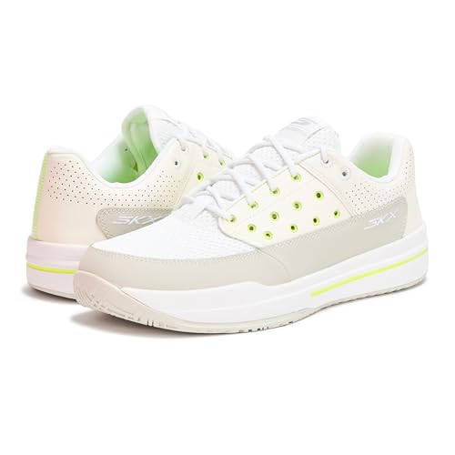 Skechers Skechers Men's Viper Court Luxe Pickleball Sneaker, White/Natural, 11.5