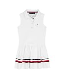 Tommy Hilfiger Girl's Pique Polo Dress, Bright White, 3T