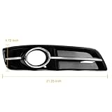 CMJAHU Fit For A-u-d-i A3 2010-2013 Fog Lamp Grill Cover Car Accessories Trim 8P0807681J 8P0807682J Right/Left Front Bumper Light Grille(Only Right)