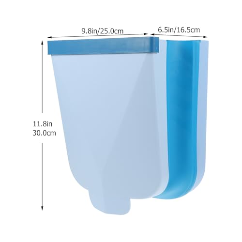 Bote de basura plegable para pared azul miniatura 2