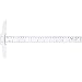 Pangda 12 Inch/ 30 cm Junior T-Square Plastic Transparent T-Ruler for Drafting and General Layout Work (1)