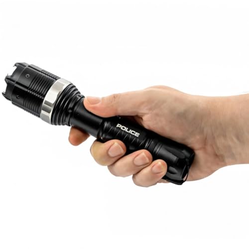 POLICE Stun Gun 8800 - Max Volt Rechargeable with LED Tactical Flashlight - Thumbnail 3
