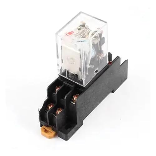 Relais de puissance DPDT 8 broches bobine AC 110V 120V avec témoin LED rouge et prise