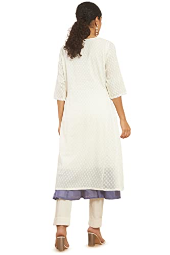 Image of Soch Women's Cotton Blend Regular Fit Solid Regular Kurta Dress Shirt