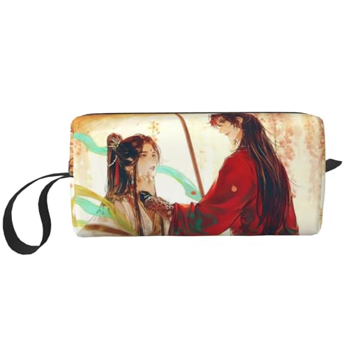 For 天官賜福 花城 謝憐 謝怜(10) 化粧ポーチ メイクボックス 化粧品収納 コスメポーチ 洗面用具 収納ケース トラベルバッグ バニティー 手提げ 便利 大容量 出張 旅行用 自宅用 キャラクター 6*9*20cm