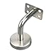 Stair Rail Bracket Stainless Steel Handrail Mount for Wall Mounted Handrail Support, Railing Bracket for Stairs with Screws, Handrail Fitting with Screws, 60x60mm Silver (Pack)(B)