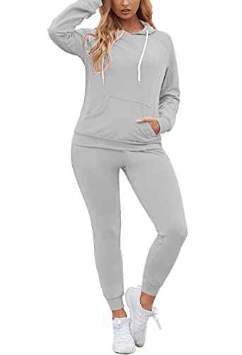 Fixmatti Sweatsuit Pullover Hoodie Top Sweatpants 2 Piece Matching Set Women Clothing S #TOP1
