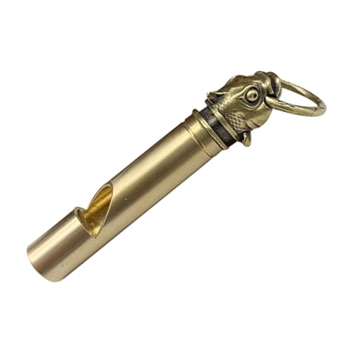JEWEDECO Brass Whistle Keychain Bag Hanging Whistle Decorative Camping Whistle Outdoor Accessory Copper Emergency Whistle Sports Whistle Decorative Hiking Whistle Portable Whistle Keychain
