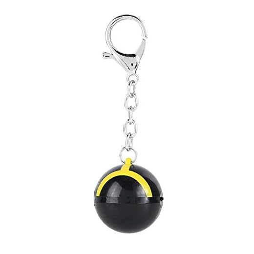 Dispositif Anti-perte de Clé,Alarme d'Objet de Détection de Sifflet,Pokemon avec Voyant Lumineux,Lindicateur Sonore,pour Animaux Domestiques,Enfants,Sacs, Valises(Noir)