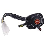 Solarhome New Headlight Switch 5T057-12242/42242 for Kubota 588I-G/688/888/758/988 Harvester Components RS19 - Push Button, 2 Positions, Black