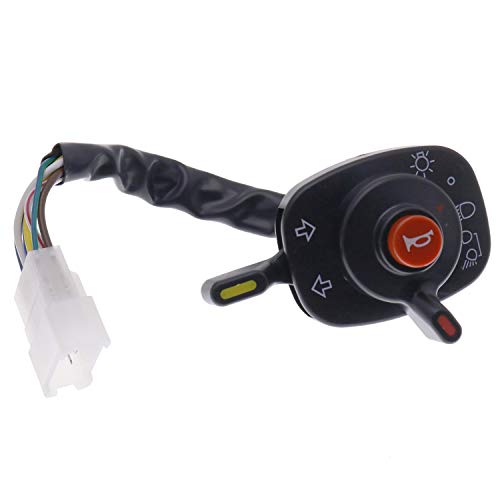 Solarhome New Headlight Switch 5T057-12242/42242 for Kubota 588I-G/688/888/758/988 Harvester Components RS19 - Push Button, 2 Positions, Black