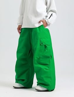 GSOU SNOW Women Men Ski Pants Snowboard Pants Super Baggy Snowboarding Loose Snow Sport Insulation Waterproof Windproof