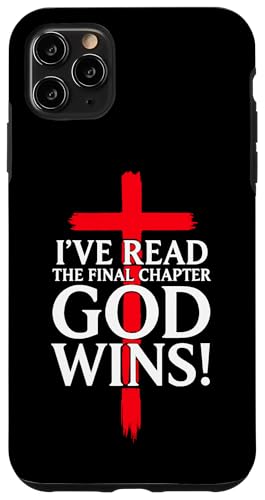 「I 've Read the Final Chapter God Wins Wins Christian Cross Faith」 スマホケース iPhone 11 Pro Max 用
