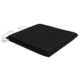 Alipis Cojín Portátil Cuadrado de Espuma Viscoelástica para Asiento Transpirable y Ergonómico Color Negro Adecuado para Oficina y Uso Doméstico Soporte Cómodo para Glúteos y Coxis