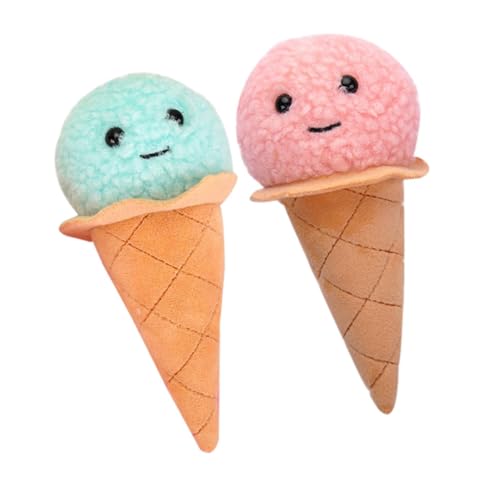 Hemobllo 2 Piezas Colgante de Helado de Diseño de Peluche con Anillo para Mochila y Bolso Accesorio Decorativo Práctico y Original Color Aleatorio