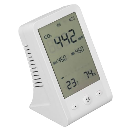 Monitor de CO2, termómetro e higrómetro ambiental para calidad del aire interior con alarma 4