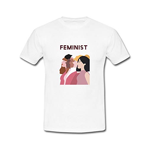 Designer UnicornFeminist Printed Polyester tee (White)