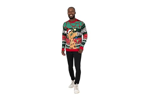 Blizzard Bay Men's Ugly Christmas Xmas Giraffe Light Up Sweater