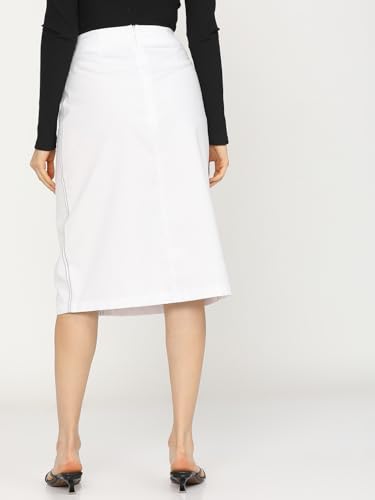 Image of Tokyo Talkies Women's Regular Fit A-Line Skirts | Strachable Skirts| Mid-Rise| Women Skirt | Skirt for Women