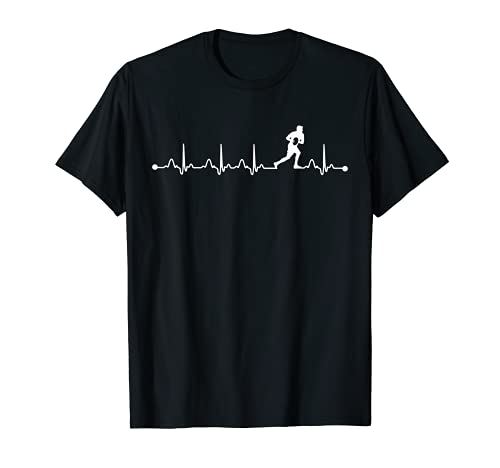 Rugby Heartbeat EKG Pulse for Rugby Player T-Shirt, Black