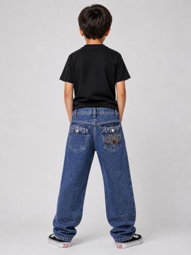 Image of WHALEBONE Boys Baggy Fit Denim Jeans, Blue