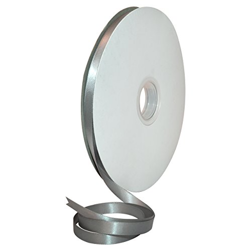 Image of Morex Ribbon Double Face Satin Ribbon, 3 /8 inch by 100 yd., Silver