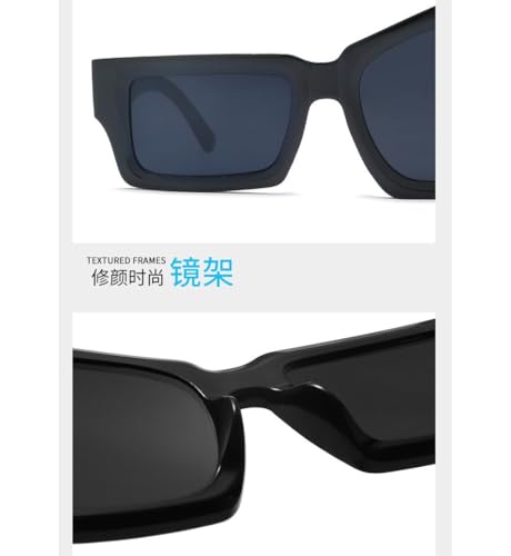 Fashion Irregular rectangle Sunglasses Funny Party Asymmetrical Sun Glasses Men Personality Black Sunglasses4