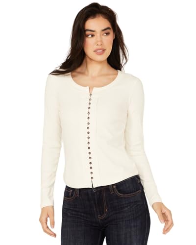 Idyllwind Women's Rib Knit Long Sleeve Button-Down Shirt - IWFA24K79-IV