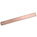 Jeanoko Copper Ruler Thickened Copper Straight Ruler 0~150mm Mini Copper Ruler Drawing Accessory(Length 15CM, Thickness 1.5mm-Copper Ruler)